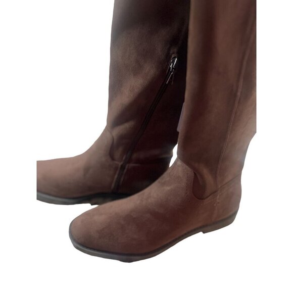 Aerosoles Women's Brown Suede Knee-High Boots Lewes 10.5M With Zipper Closure NW - Picture 4 of 10